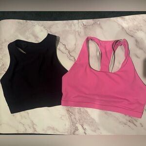 Set of 2 Fabletics Pink and Black Sports Bras